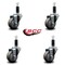 Service Caster 3'' Gray Poly Wheel Swivel 1-1/8'' Expanding Stem Caster Set, 4PK SCC-EX20S314-PPUB-118-4 - alternate 4